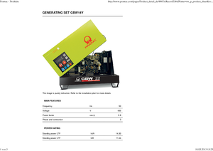 Groupes électrogènes à diesel PRAMAC Lifter GBW 15y