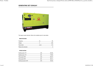 Groupes électrogènes à diesel PRAMAC Lifter GSW 220 V