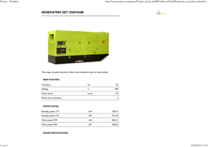 Groupes électrogènes à diesel PRAMAC Lifter GSW 760 M