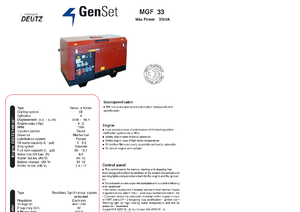Groupes électrogènes à diesel GenSet MGF 33 D