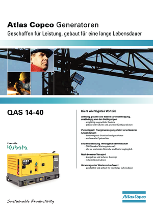 Groupes électrogènes à diesel Atlas Copco QAS 20 KDS FW