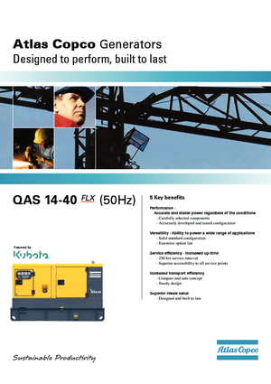 Groupes électrogènes à diesel Atlas Copco QAS 20 KDS FW