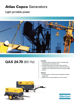 Groupes électrogènes à diesel Atlas Copco QAX 24
