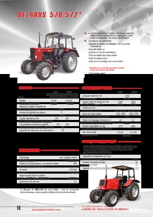 Tracteurs roues arrière Belarus 570