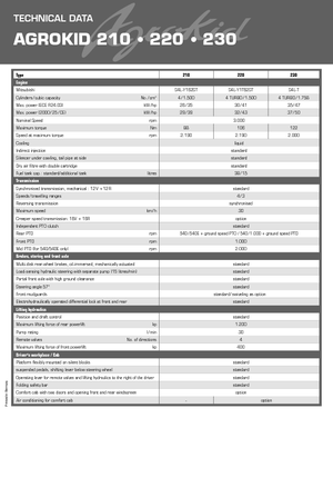 Tracteurs 4WD DEUTZ-FAHR Agrokid 230 DT