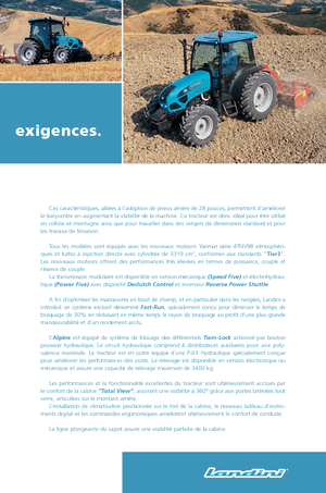 Tracteurs 4WD Landini Alpine 70 GT