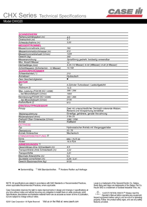 Ensileuses - traction 4 roues Case IH CHX 320