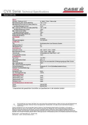 Tracteurs 4WD Case IH CVX 1145 Profi