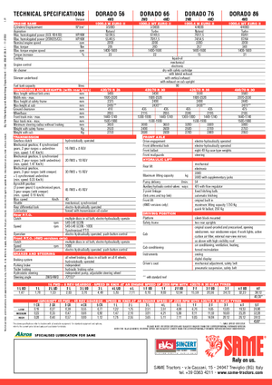Tracteurs 4WD SAME Dorado 56