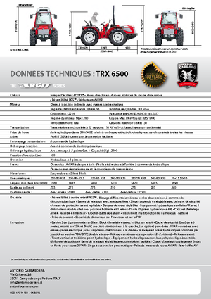 Tracteurs 4WD Carraro Ergit TRX 6500