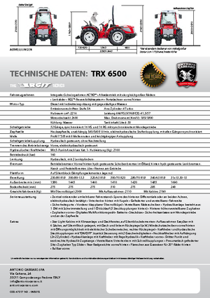 Tracteurs 4WD Carraro Ergit TRX 6500