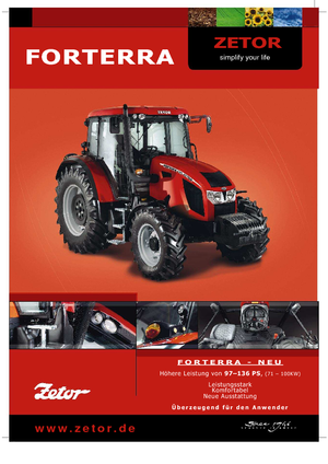 Tracteurs 4WD Zetor Forterra 125