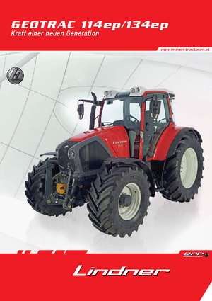 Tracteurs 4WD Lindner Geotrac 114 ep