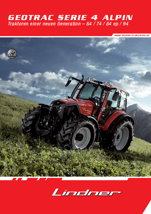 Tracteurs 4WD Lindner Geotrac 84 ep