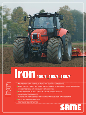 Tracteurs 4WD SAME Iron 180.7 Hi-Line