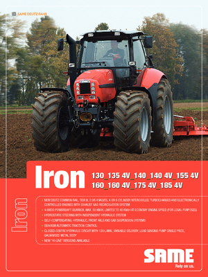 Tracteurs 4WD SAME Iron 175 Hi-Line DCR