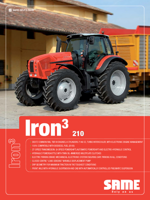 Tracteurs 4WD SAME Iron³ 210 DCR