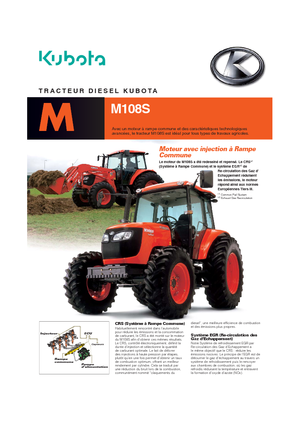 Tracteurs 4WD Kubota M 108 S