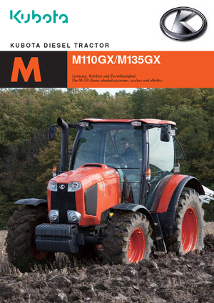 Tracteurs 4WD Kubota M 110 GX