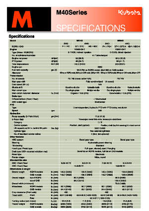 Tracteurs 4WD Kubota M 8540