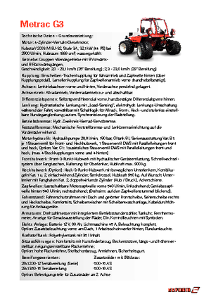 Tracteurs 4WD Reform Werke Metrac G 3