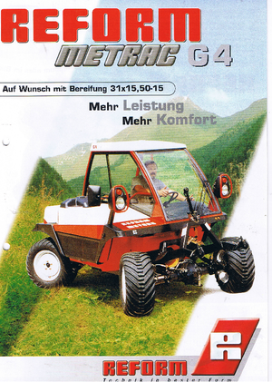 Tracteurs 4WD Reform Werke Metrac G 4