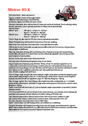 Tracteurs 4WD Reform Werke Metrac H 5 X