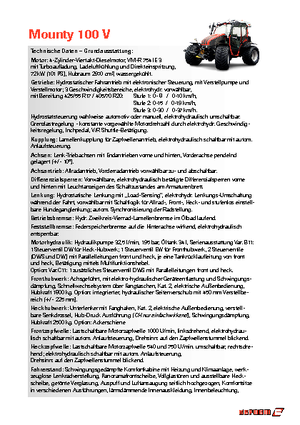 Tracteurs 4WD Reform Werke Mounty 100 V