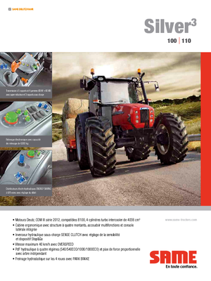 Tracteurs 4WD SAME Silver³ 100 DT