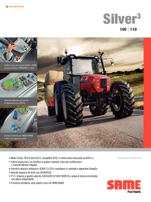 Tracteurs 4WD SAME Silver³ 100 DT