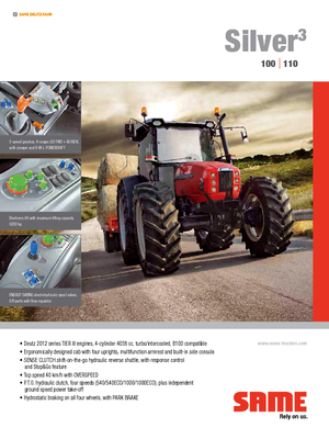 Tracteurs 4WD SAME Silver³ 100 DT