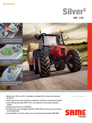Tracteurs 4WD SAME Silver³ 100 DT