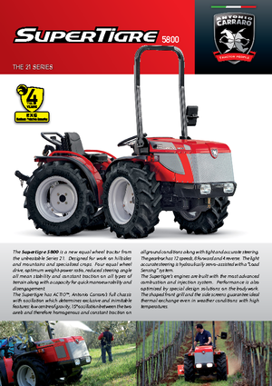 Tracteurs 4WD Carraro Supertigre 5800