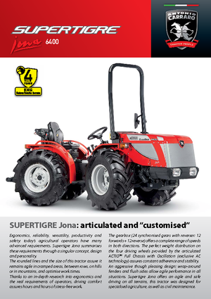 Tracteurs 4WD Carraro Supertigre 6400 Jona