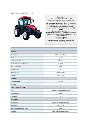 Tracteurs 4WD TYM T603