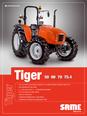 Tracteurs 4WD SAME Tiger 75