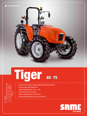 Tracteurs 4WD SAME Tiger 75