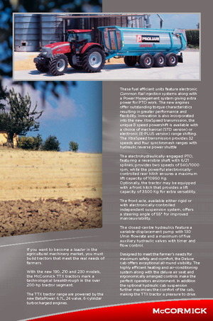 Tracteurs 4WD McCormick TTX 230 E