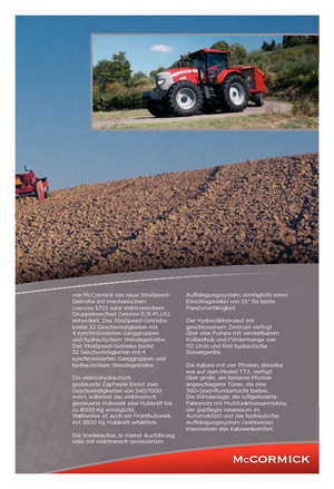 Tracteurs 4WD McCormick XTX 185 E-Plus