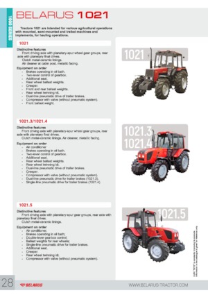 Tracteurs 4WD Belarus 1021.3