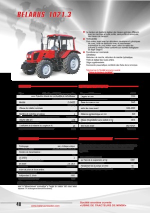 Tracteurs 4WD Belarus 1021.3