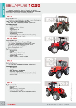 Tracteurs 4WD Belarus 1025.3