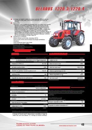 Tracteurs 4WD Belarus 1220.3