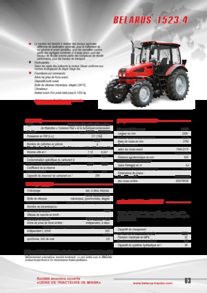 Tracteurs 4WD Belarus 1523.4