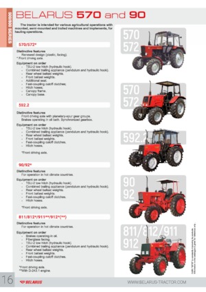 Tracteurs 4WD Belarus 572