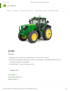 Tracteurs 4WD John Deere 6170 R