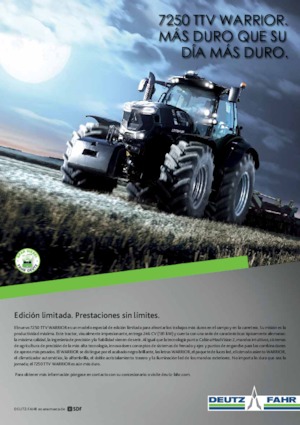 Tracteurs 4WD DEUTZ-FAHR 7250 TTV Warrior