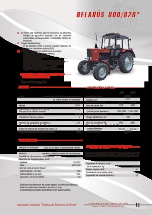 Tracteurs 4WD Belarus 820 F