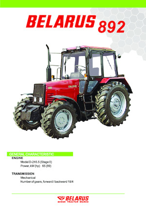 Tracteurs 4WD Belarus 892