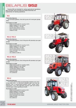 Tracteurs 4WD Belarus 952.4